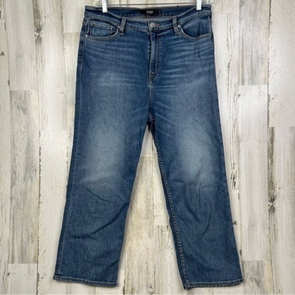 Hudson Jeans‎ Women's Plus Size 32 Blue Remi Straight Cropped Denim